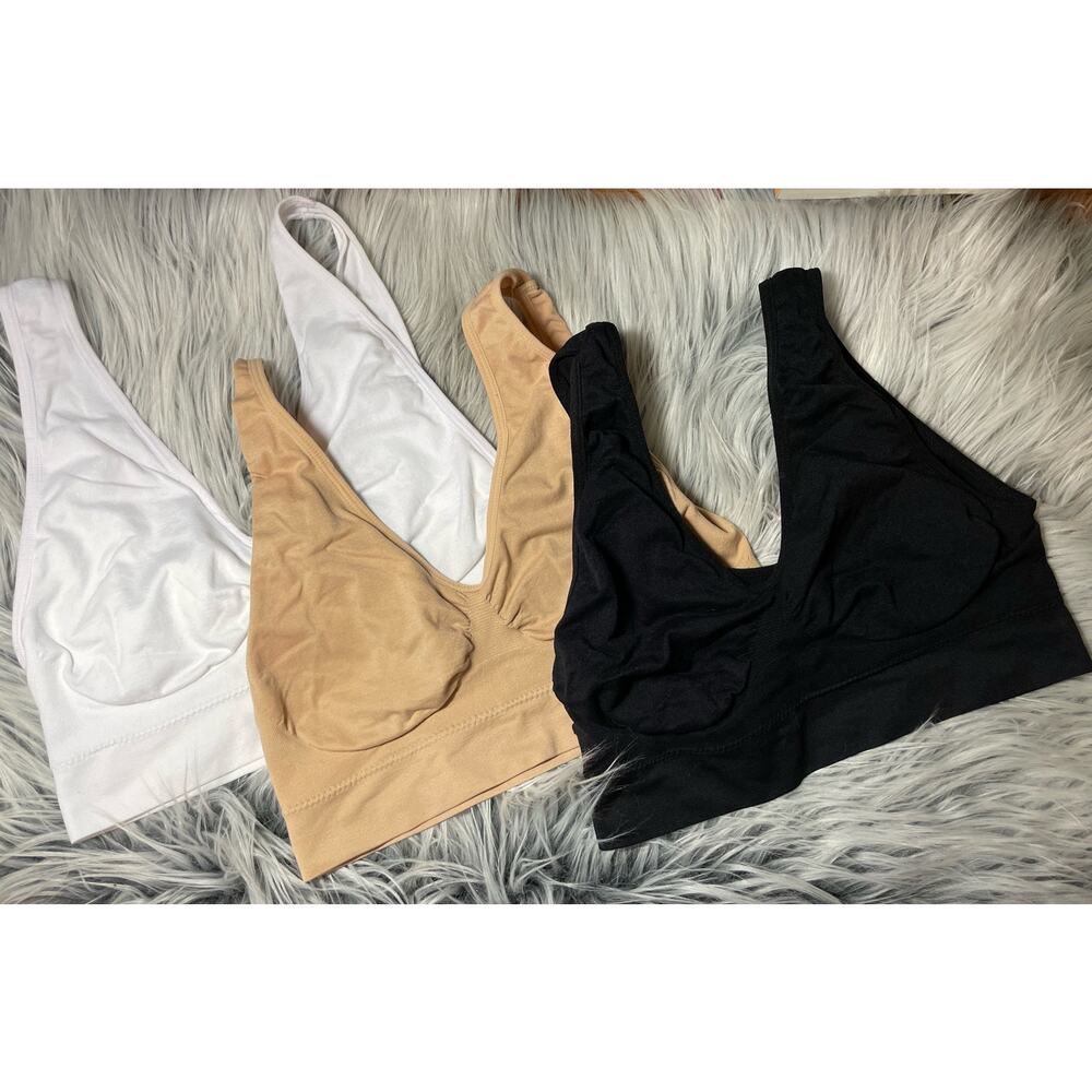 Angelina Sports Bras set of 3 size queen no padding